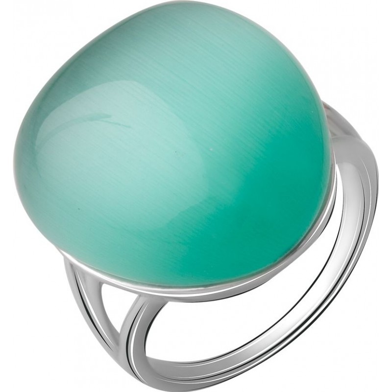 Серебряное кольцо SilverBreeze с кошачим глазом (2054757) 18 размер