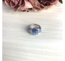 Серебряное кольцо SilverBreeze с кошачим глазом 2054498 17 размер, 17 размер, 17 размер, 17 размер