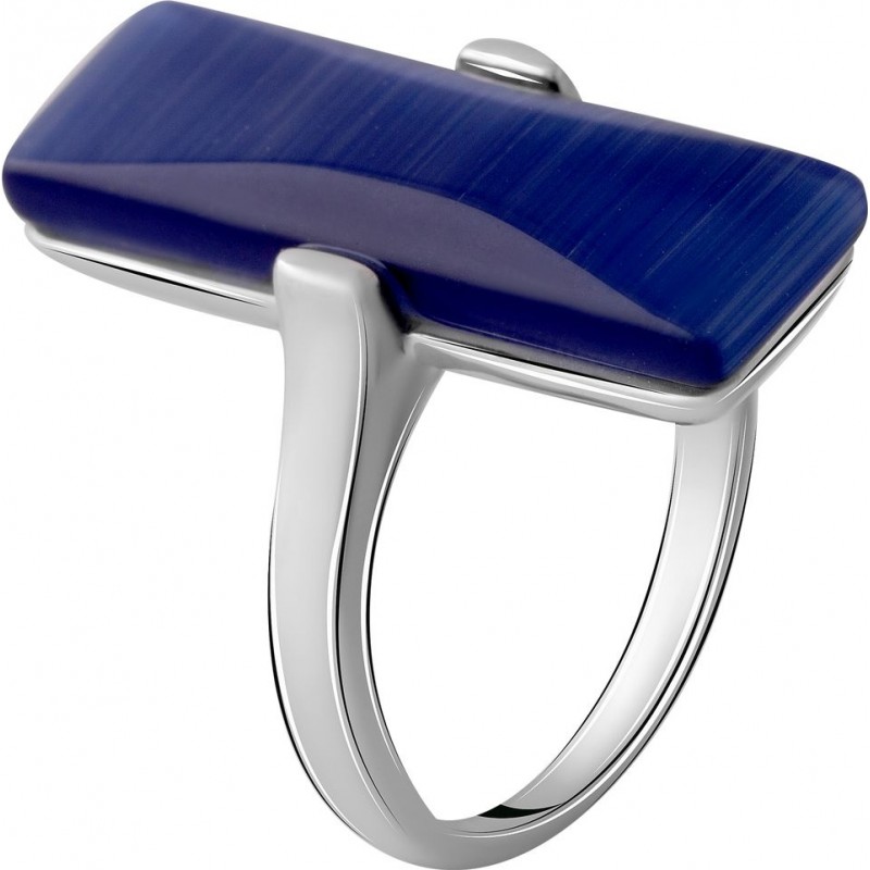 Серебряное кольцо SilverBreeze с кошачим глазом (2053965) 17 размер