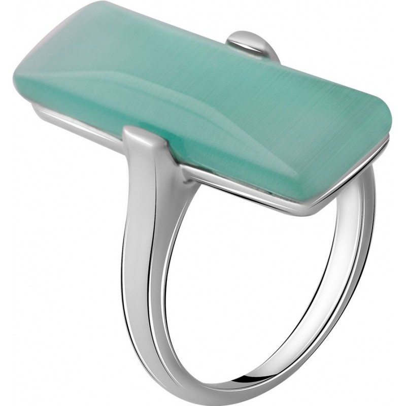 Серебряное кольцо SilverBreeze с кошачим глазом (2053941) 17 размер