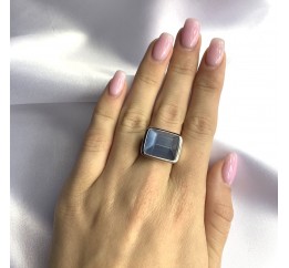Серебряное кольцо SilverBreeze с кошачим глазом 2053828 17 размер, 17 размер, 17 размер, 17 размер