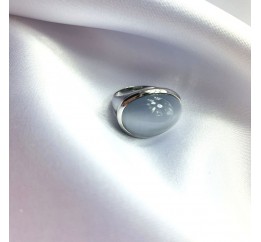 Серебряное кольцо SilverBreeze с кошачим глазом 2052609 17.5 размер, 17.5 размер, 17.5 размер, 17.5 размер