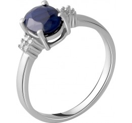 Серебряное кольцо SilverBreeze с натуральным сапфиром 1.708ct (2051909) 17 размер