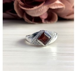 Серебряное кольцо SilverBreeze с натуральным гранатом 1.29ct 2051602 18 размер, 18 размер, 18 размер, 18 размер