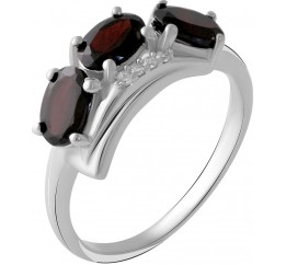 Серебряное кольцо SilverBreeze с натуральным гранатом 1.53ct 2050544 18 размер, 18 размер, 18 размер, 18 размер