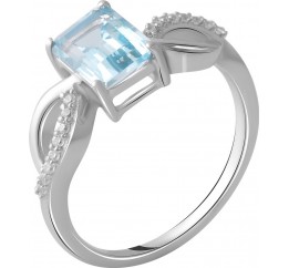Серебряное кольцо SilverBreeze с натуральным топазом 2.239ct 2049227 17.5 размер, 17.5 размер, 17.5 размер, 17.5 размер