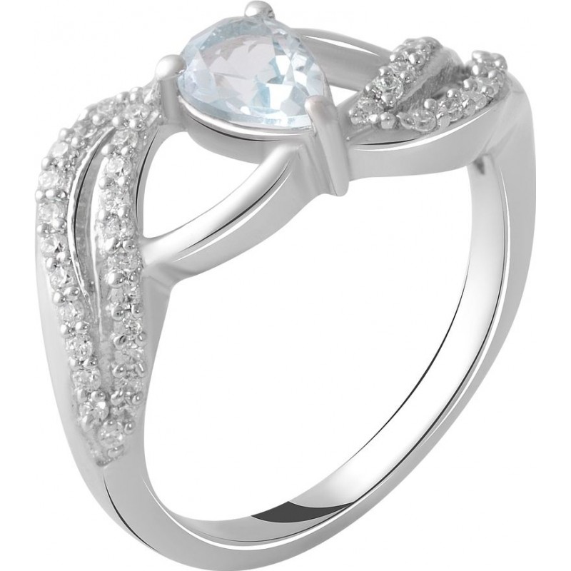 Серебряное кольцо SilverBreeze с натуральным топазом 0.8ct (2049203) 17.5 размер