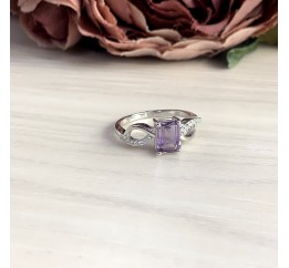 Серебряное кольцо SilverBreeze с натуральным аметистом 1.43ct 2048916 17.5 размер, 17.5 размер, 17.5 размер, 17.5 размер