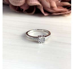 Серебряное кольцо SilverBreeze с натуральными бриллиантом 0.027ct 2048565 18 размер, 18 размер, 18 размер, 18 размер
