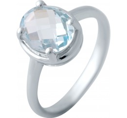 Серебряное кольцо SilverBreeze с натуральным топазом 2.76ct (2042525) 17 размер