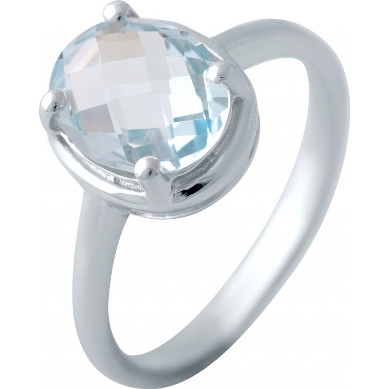 Серебряное кольцо SilverBreeze с натуральным топазом 2.76ct (2042525) 17 размер