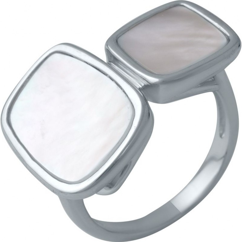 Серебряное кольцо SilverBreeze с натуральным перламутром (2041757) 18 размер