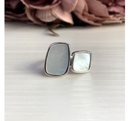Серебряное кольцо SilverBreeze с натуральным перламутром 2041757 18 размер, 18 размер, 18 размер, 18 размер