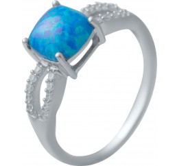 Серебряное кольцо SilverBreeze с опалом (2034926) 18 размер