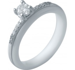 Серебряное кольцо SilverBreeze с керамикой (2032571) 18 размер