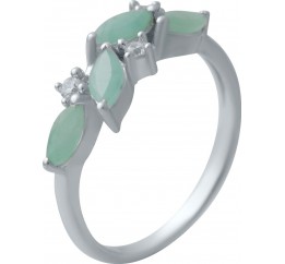 Серебряное кольцо SilverBreeze с натуральным изумрудом 1.123ct 2032236 18.5 размер, 18.5 размер, 18.5 размер, 18.5 размер