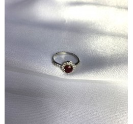 Серебряное кольцо SilverBreeze с натуральным рубином 1.198ct (2021513) 17 размер