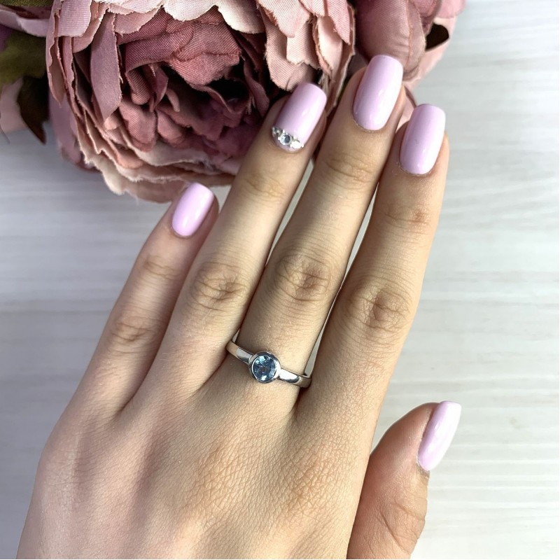 Серебряное кольцо SilverBreeze с натуральным топазом 1ct 2018872 17 размер, 17 размер, 17 размер, 17 размер