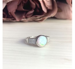 Серебряное кольцо SilverBreeze с опалом 1.039ct (2018148) 18.5 размер