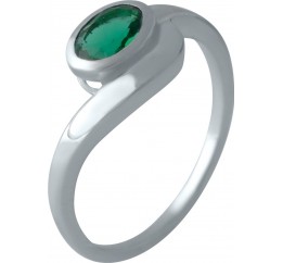 Серебряное кольцо SilverBreeze с изумрудом nano 2012771 17 размер, 17 размер, 17 размер, 17 размер