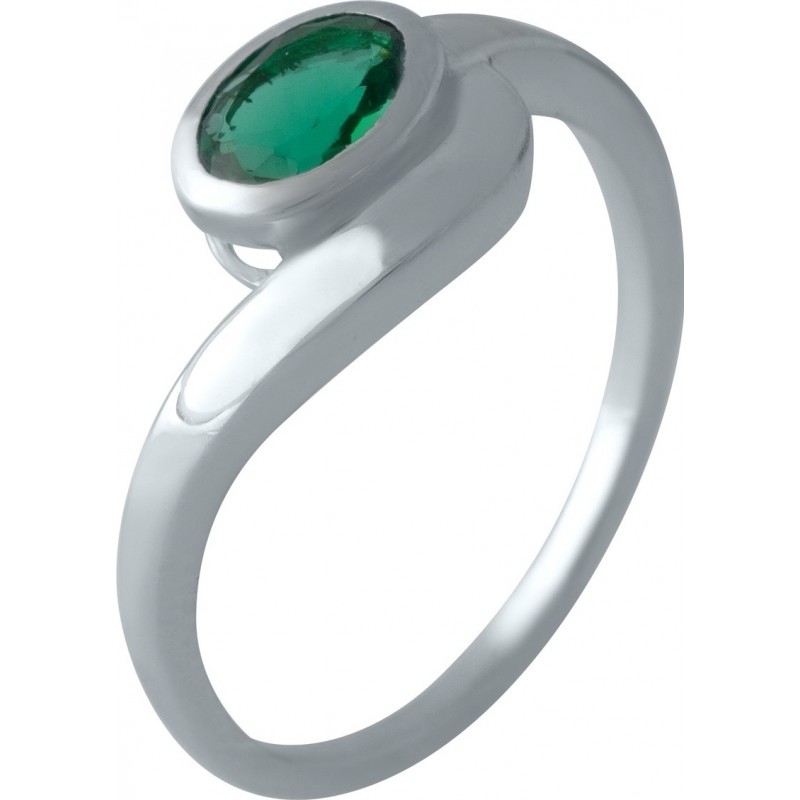 Серебряное кольцо SilverBreeze с изумрудом nano 2012771 17 размер, 17 размер, 17 размер, 17 размер
