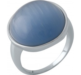 Серебряное кольцо SilverBreeze с кошачим глазом 2003007 17.5 размер, 17.5 размер, 17.5 размер, 17.5 размер