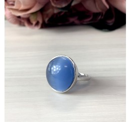 Серебряное кольцо SilverBreeze с кошачим глазом 2003007 17.5 размер, 17.5 размер, 17.5 размер, 17.5 размер