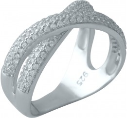 Серебряное кольцо SilverBreeze с фианитами 2001409 16.5 размер, 16.5 размер, 16.5 размер, 16.5 размер