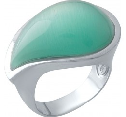 Серебряное кольцо SilverBreeze с кошачим глазом (1977323) 18.5 размер