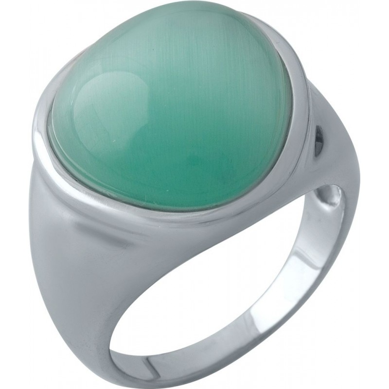 Серебряное кольцо SilverBreeze с кошачим глазом (1974490) 17 размер