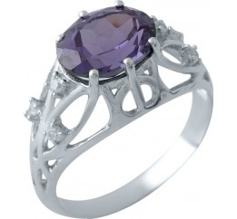 Серебряное кольцо SilverBreeze с олександритом 1971574 18 размер, 18 размер, 18 размер, 18 размер