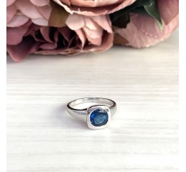Серебряное кольцо SilverBreeze с натуральным топазом Лондон Блю 1970539 17 размер, 17 размер, 17 размер, 17 размер