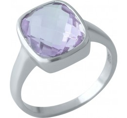 Серебряное кольцо SilverBreeze с натуральным аметистом 4.68ct 1970058 18 размер, 18 размер, 18 размер, 18 размер