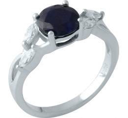 Серебряное кольцо SilverBreeze с натуральным сапфиром 1.963ct 1961704 18 размер, 18 размер, 18 размер, 18 размер