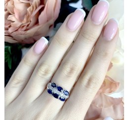 Серебряное кольцо SilverBreeze с натуральным сапфиром 2.3ct 1961643 17.5 размер, 17.5 размер, 17.5 размер, 17.5 размер