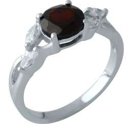 Серебряное кольцо SilverBreeze с натуральным гранатом 1.938ct 1958636 17 размер, 17 размер, 17 размер, 17 размер