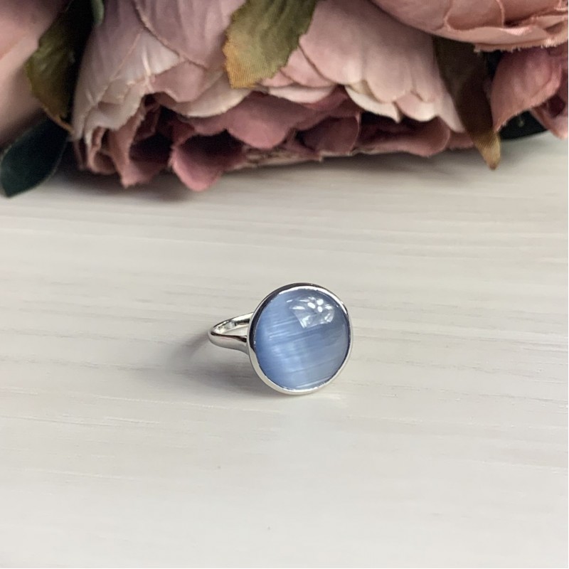 Серебряное кольцо SilverBreeze с кошачим глазом 1955444 17 размер, 17 размер, 17 размер, 17 размер