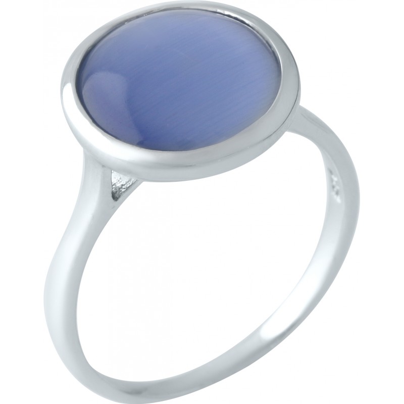 Серебряное кольцо SilverBreeze с кошачим глазом (1955444) 17 размер