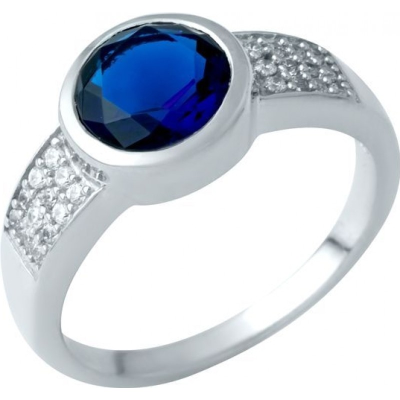 Серебряное кольцо SilverBreeze с сапфиром nano 1.702ct (1937815) 17.5 размер