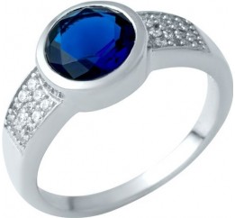 Серебряное кольцо SilverBreeze с сапфиром nano 1.702ct 1937815 18.5 размер, 18.5 размер, 18.5 размер, 18.5 размер