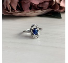 Серебряное кольцо SilverBreeze с сапфиром nano 1932728 18 размер, 18 размер, 18 размер, 18 размер