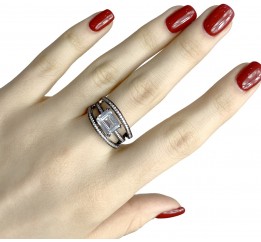 Серебряное кольцо SilverBreeze с фианитами 1915011 16.5 размер, 16.5 размер, 16.5 размер, 16.5 размер