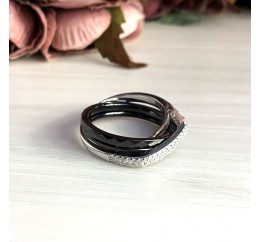 Серебряное кольцо SilverBreeze с керамикой (1903988) 19 размер