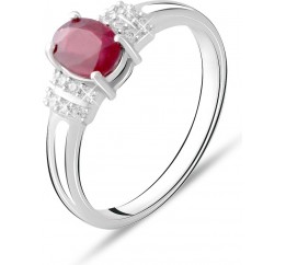 Серебряное кольцо SilverBreeze с натуральным рубином 1.215ct 1734384 17 размер, 17 размер, 17 размер, 17 размер