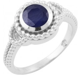 Серебряное кольцо SilverBreeze с натуральным сапфиром (1646489) 17 размер