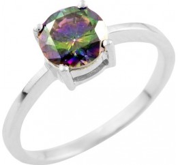 Серебряное кольцо SilverBreeze с натуральным мистик топазом 1.017ct 1515860 18 размер, 18 размер, 18 размер, 18 размер
