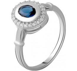 Серебряное кольцо SilverBreeze с сапфиром nano 0.868ct (1509852) 17 размер