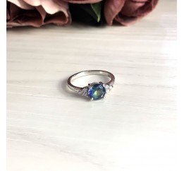 Серебряное кольцо SilverBreeze с натуральным мистик топазом 1.168ct 1247280 17 размер, 17 размер, 17 размер, 17 размер