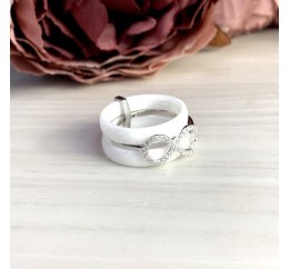 Серебряное кольцо SilverBreeze с керамикой (1221716) 16 размер