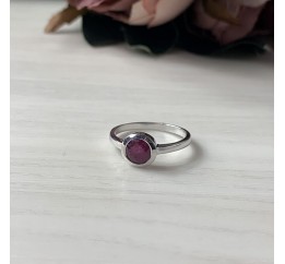 Серебряное кольцо SilverBreeze с натуральным рубином 1.238ct (1192436) 17 размер